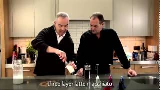 aerolatte  milk frother makes three layer caffè latte macchiato [upl. by Mazel507]