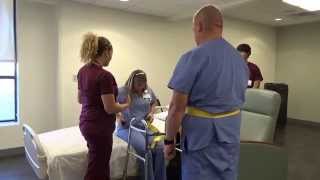 Physical Therapy Transfer Training  How To Transfer From Wheelchair To Bed [upl. by Asilanom]