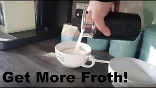 How to Get More Froth from Your Nespresso Coffee Aeroccino  Nespresso tips and help [upl. by Adnaral]