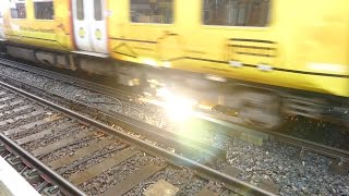 Merseyrail 507 009 making arcs at Birkdale station [upl. by Hosfmann]